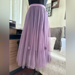 Elegant Lavender Tulle Skirt